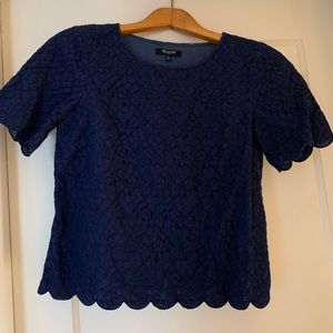 Madewell Scalloped Top